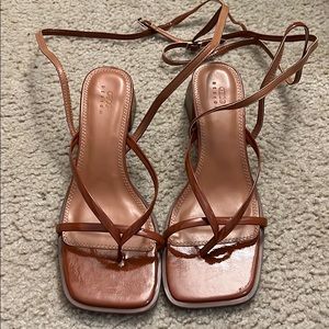 Brown Lace Up ASOS Heels
